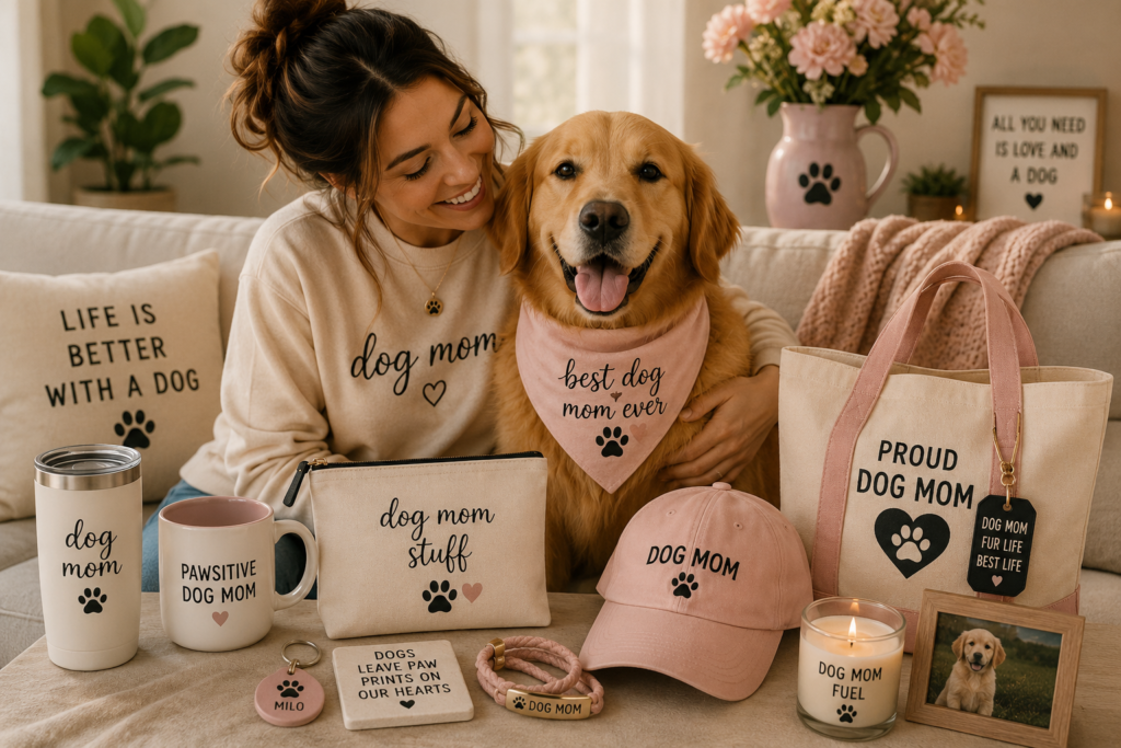 Best Gifts for Dog Moms in 2026 (Cute, Personalized & Unique Ideas) Dog mom with golden retriever and dog mom gifts