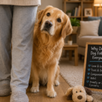 Why Does My Dog Follow Me Everywhere? Golden retriever following its owner around the house
