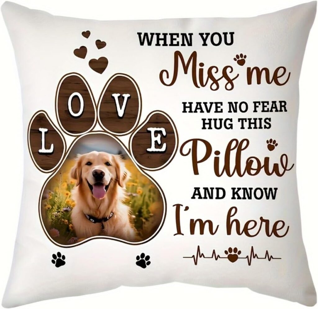 Best Personalized Dog Pillows in 2026 Personalized dog memorial pillow cover with custom pet photo