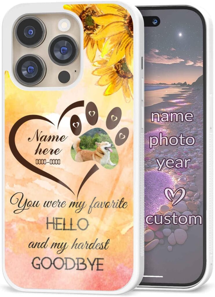Personalized pet photo collage phone case with custom dog pictures