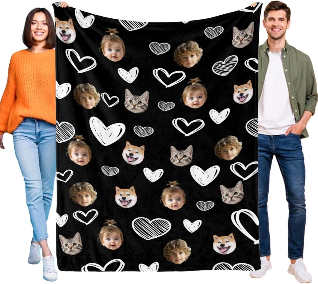 Best Personalized Dog Blankets in 2026 Funny custom dog face blanket with personalized pet photos