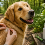 How to Protect Dogs From Ticks Dog outdoors in a wooded area for tick prevention