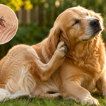 Can Dogs Get Mosquito Bites? Dog outdoors where mosquitoes may bite exposed skin