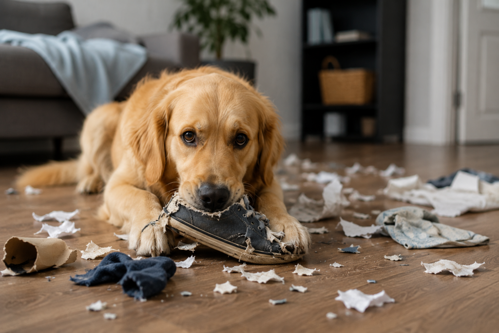why does your dog chew everything