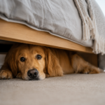 Why Does My Dog Sleep Under the Bed? Common Reasons Explained Dog sleeping under the bed in a quiet hiding spot
