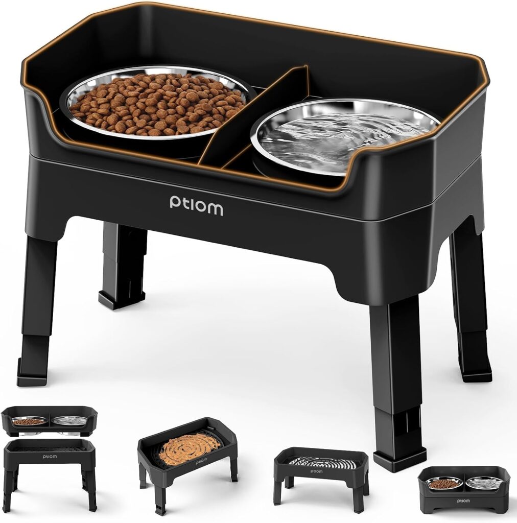 Best Elevated Slow Feeders for Large Dogs in 2026 KPWACD 3-in-1 elevated dog bowls with slow feeder for large dogs