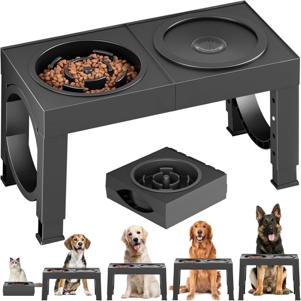 Best Elevated Slow Feeders for Large Dogs in 2026 XIAZ elevated dog bowls with slow feeder for large dogs