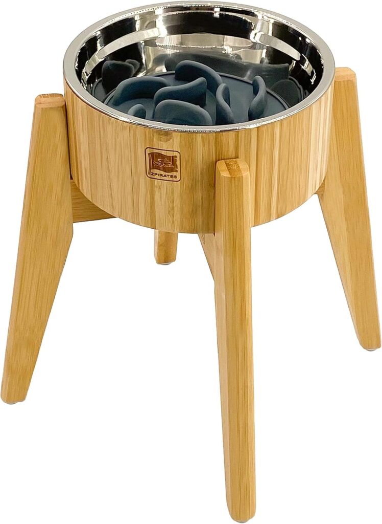 Best Elevated Slow Feeders for Large Dogs in 2026 ZPirates bamboo elevated slow feeder bowl for large dogs