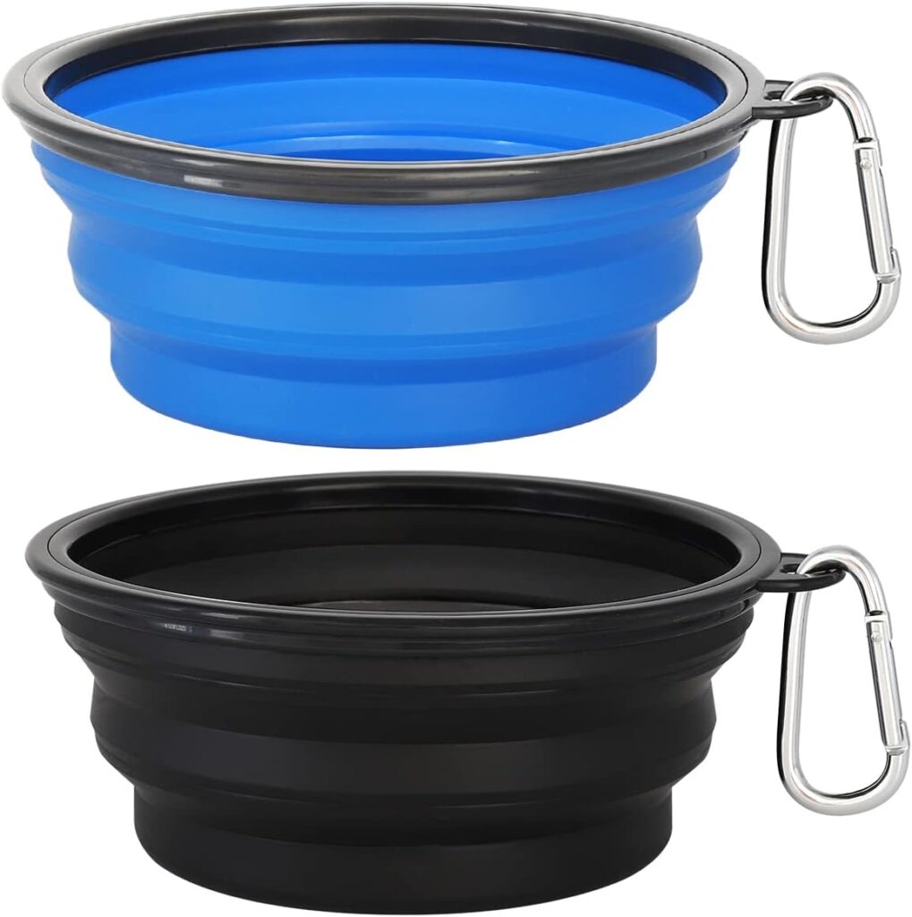 Kytely collapsible dog travel bowls for water and food during long hikes